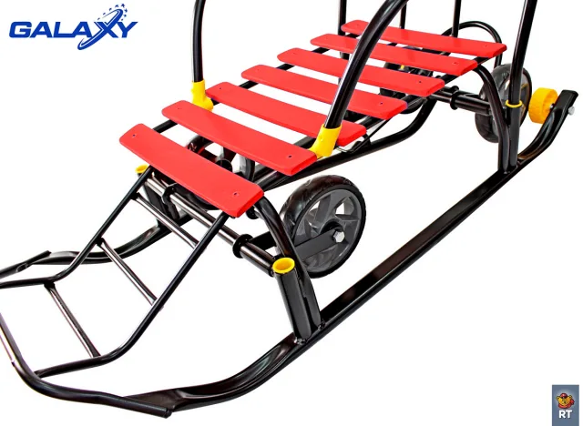 Снегомобиль Snow Galaxy Black Auto на больших мягких колесах — фото 2