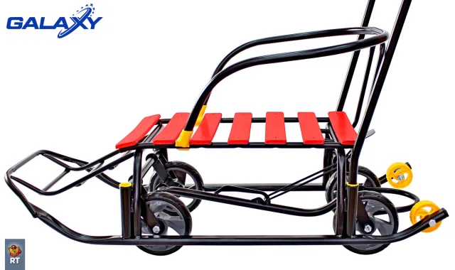 Снегомобиль Snow Galaxy Black Auto на больших мягких колесах — фото 5