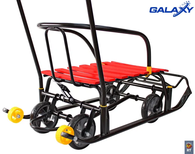 Снегомобиль Snow Galaxy Black Auto на больших мягких колесах — фото 13