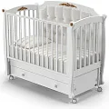 Детская кроватка Nuovita Furore swing, продольный маятник Белый — Фото