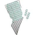 Универсальный матрасик в прогулочную коляску Топотушки 33, 35 х 84 см Зигзаг Мятный — Фото