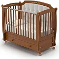 Детская кроватка Nuovita Furore swing, продольный маятник Орех — Фото