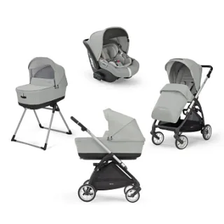Детская коляска Inglesina Electa System Quattro 4 в 1 на шасси Electa Silver Black