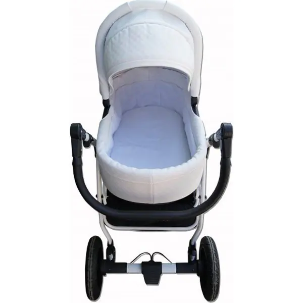 Детская коляска Esperanza Victoria Leatherette кожа 3 в 1 Цвет рамы - Черный - Маленькие колеса фото 12