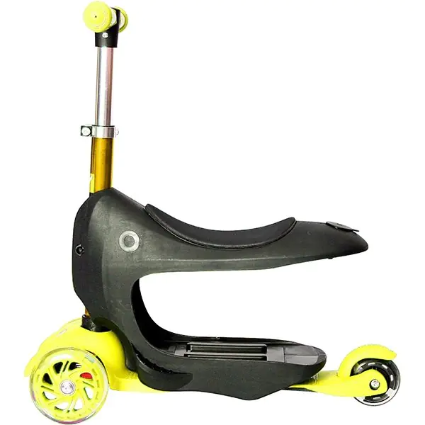 Каталка-самокат 3 в 1 Y-Scoo Mini Jump&Go со светящимися колесами фото 14