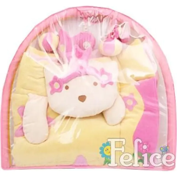 Детский музыкальный коврик Felice F Котёнок, механич. мобиль, подушка-котёнок, игровые дуги + игрушки, 110 х 110 х 45 см, арт. 05FS фото 2