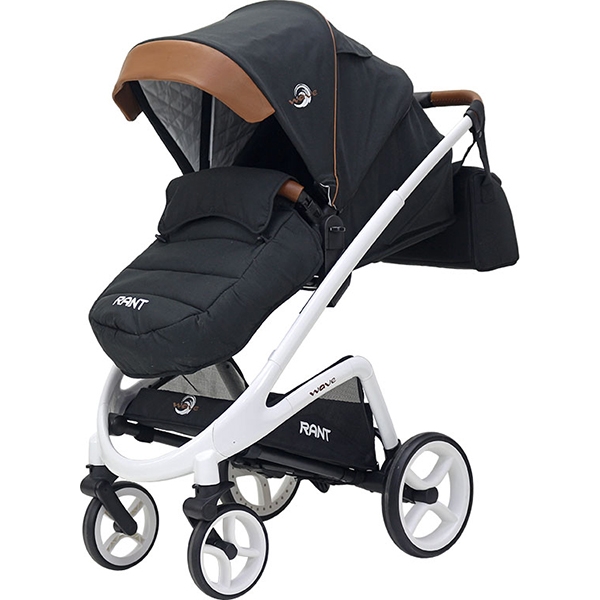 Детская коляска Rant Wave 2 в 1, ткань+эко-кожа фото 1