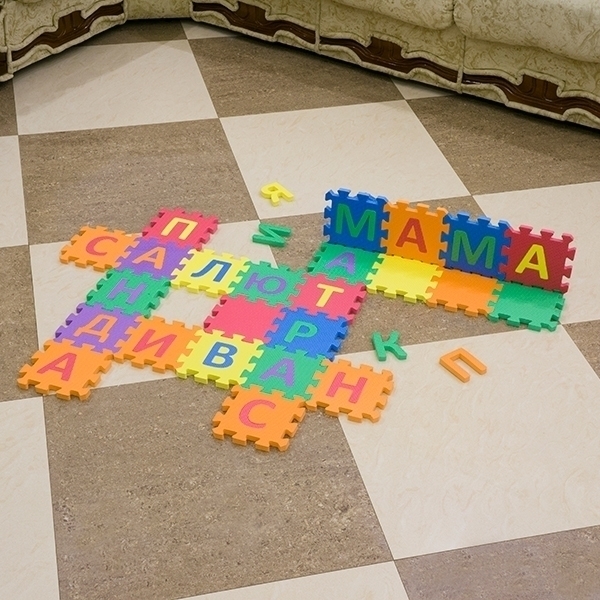 Игровой коврик-пазл Funkids 6" Эрудит-1 с набором русских букв KB-001-128-NT, 128 плит фото 4