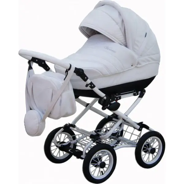 Детская коляска Esperanza Victoria Leatherette кожа 3 в 1 Цвет рамы - Черная поворотная фото 10