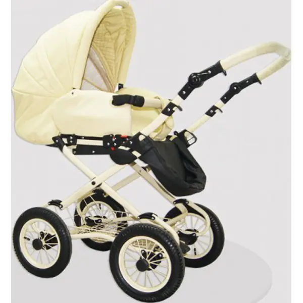 Детская коляска Esperanza Classic Leatherette 2 в 1 кожа Цвет рамы - Бежевый поворотная фото 2