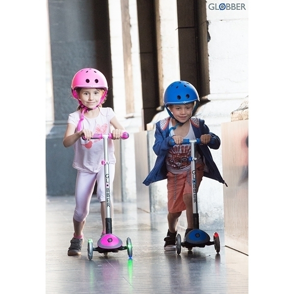 Трехколесный самокат Globber Elite F My Free Fold Up 448 со светящейся платформой фото 36