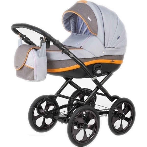 Детская коляска BeBe-Mobile Ines R 3 в 1, ткань+эко-кожа - Фото