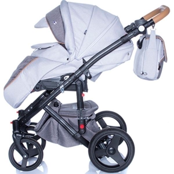 Детская коляска BeBe-Mobile Movo R 3 в 1, ткань+эко-кожа фото 4