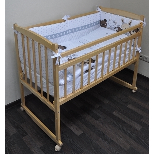 Детская кроватка Массив Беби-2, колесо-качалка фото 3