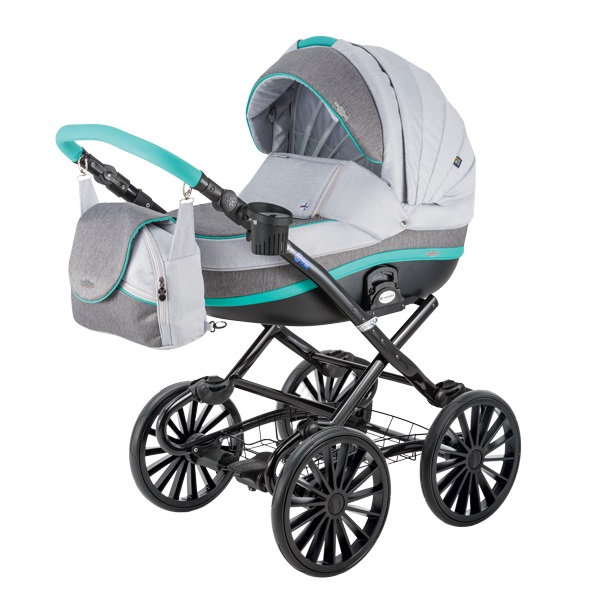 Детская коляска BeBe-Mobile Ines R 2 в 1, ткань+эко-кожа - Фото