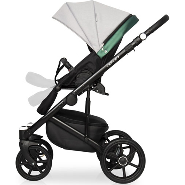 Детская коляска Riko Basic Ozon Shine 3 в 1, эко-кожа фото 7