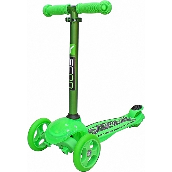 Трехколесный самокат Y-Scoo RT Trio Diamond 120 Kaleidoscope со светящейся платформой фото 5