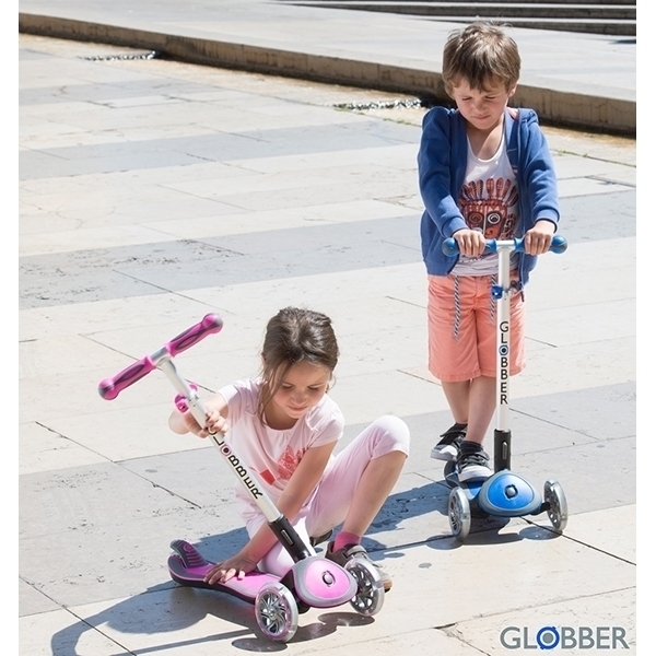 Трехколесный самокат Globber Elite F My Free Fold Up 448 со светящейся платформой фото 34