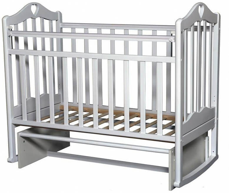 Детская кроватка Антел Каролина 5, продольный маятник, без ящика - Фото