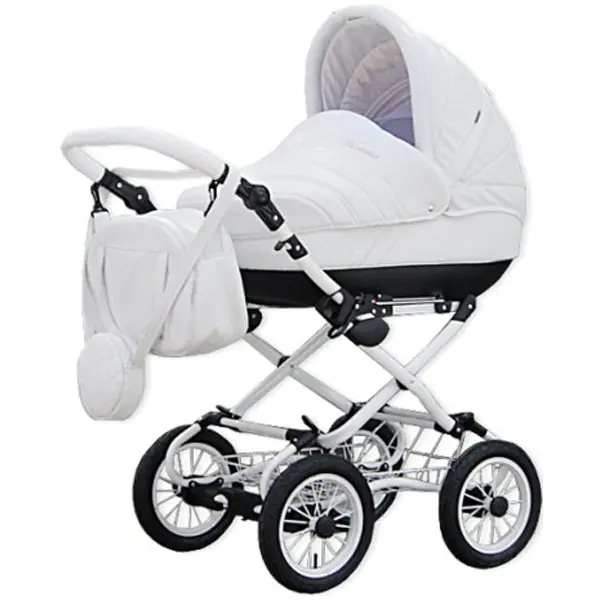 Детская коляска Esperanza Victoria Leatherette кожа 3 в 1 Цвет рамы - Черный - Маленькие колеса фото 9