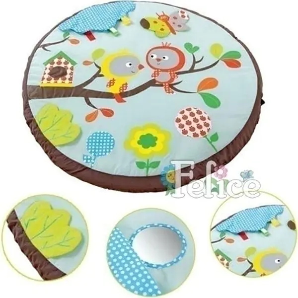 Детский коврик Felice F Птицы на Ветке с игровыми дугами и игрушками, 95 х 95 х 45 см, арт. 12FS фото 1