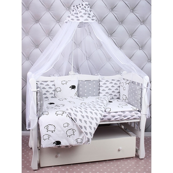 Комплект в кроватку AmaroBaby Good Night, 4 предмета, поплин / бязь