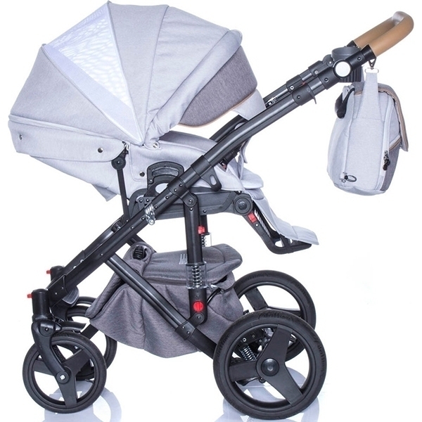 Детская коляска BeBe-Mobile Movo R 3 в 1, ткань+эко-кожа фото 5