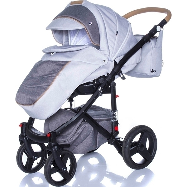 Детская коляска BeBe-Mobile Movo R 3 в 1, ткань+эко-кожа фото 2