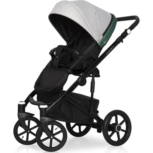 Детская коляска Riko Basic Ozon Shine 3 в 1, эко-кожа фото 12