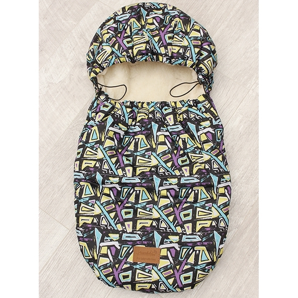 Универсальный меховой конверт AmaroBaby Little Friend Абстракция 80х45 см