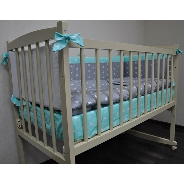 Детская кроватка Массив Беби-1, колесо-качалка фото 3