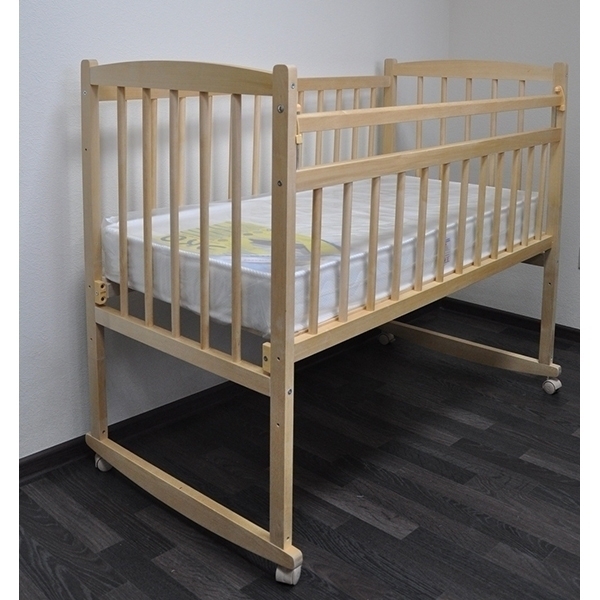 Детская кроватка Массив Беби-2, колесо-качалка фото 2