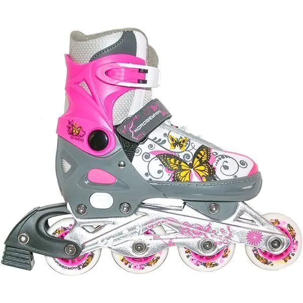 Роликовые коньки RT Коробейники PW-126В-122, алюминиевая рама, 33-36 р. - Фото