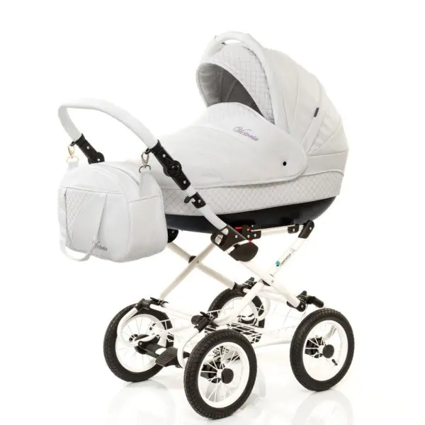 Детская коляска Esperanza Victoria Leatherette кожа 3 в 1 Цвет рамы - Черная поворотная фото 15