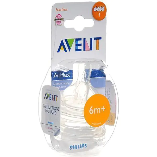 Соска Philips Avent с быстрым потоком SCF634/27 2 шт фото 1