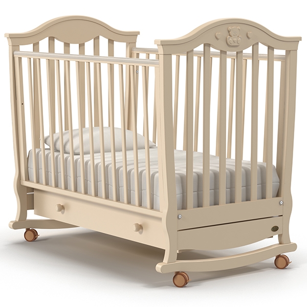 Детская кроватка Nuovita Sorriso dondolo, колесо + качалка - Фото