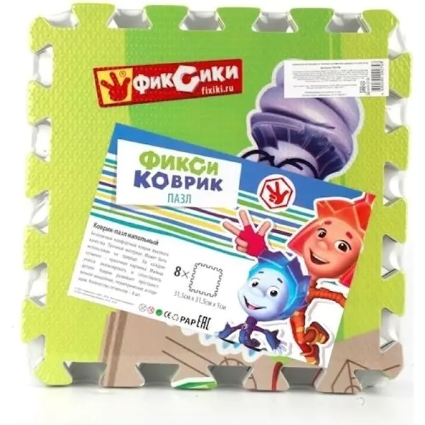 Коврик-пазл Играем Вместе Фиксики, 8 сегментов, 31,5 х 31,5 см, арт. 208245/FS-FIX фото 1