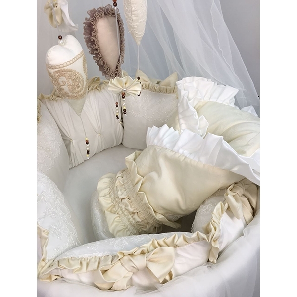 Комплект постели для круглой и овальной кроватки Marele Версаль 460228-10, 19 предметов фото 5