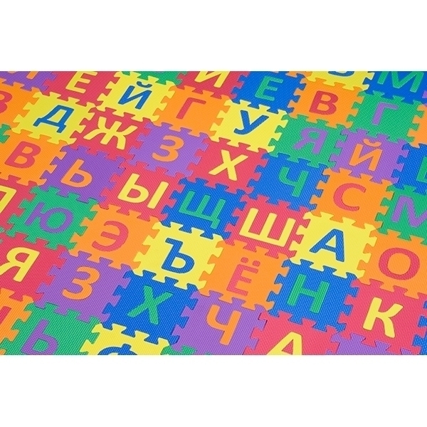 Игровой коврик-пазл Funkids 6" Эрудит-1 с набором русских букв KB-001-128-NT, 128 плит фото 2