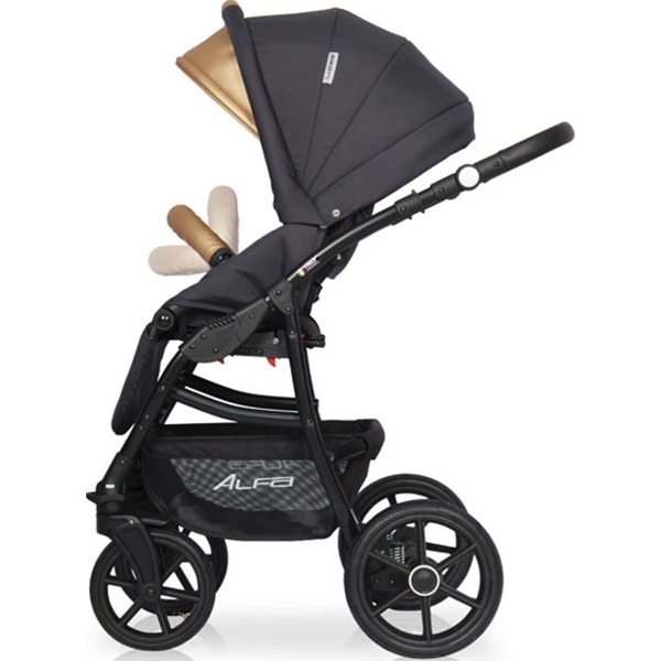 Детская коляска Riko Basic Alfa Ecco 3 в 1, эко-кожа фото 4