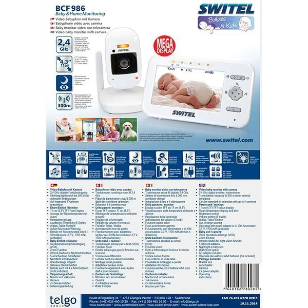 Видеоняня Switel BCF986Duo фото 1