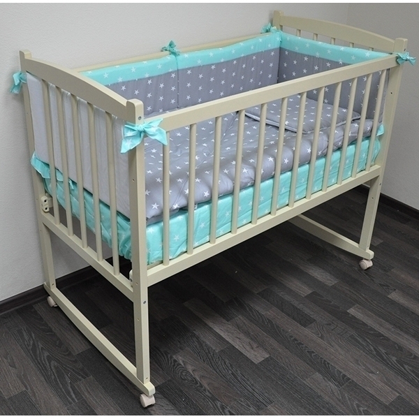 Детская кроватка Массив Беби-1, колесо-качалка фото 2