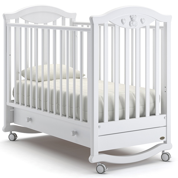 Детская кроватка Nuovita Lusso dondolo, колесо + качалка - Фото