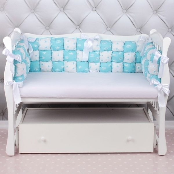 Бортики Бонбон в кроватку Amarobaby Royal Care, 6 предметов фото 2