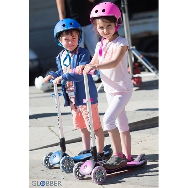 Трехколесный самокат Globber Elite SL My Free Fold Up 445 со светящимися колесами фото 38