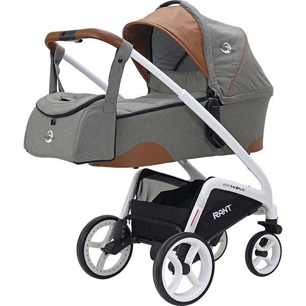Детская коляска Rant Wave 2 в 1, ткань+эко-кожа - Фото