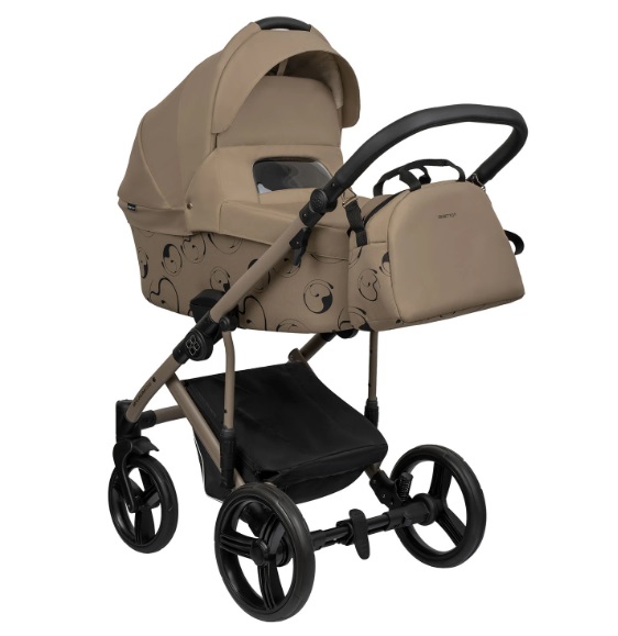 Детская коляска Bebetto Magnum Light Se 2 в 1 на бежевой раме фото 1