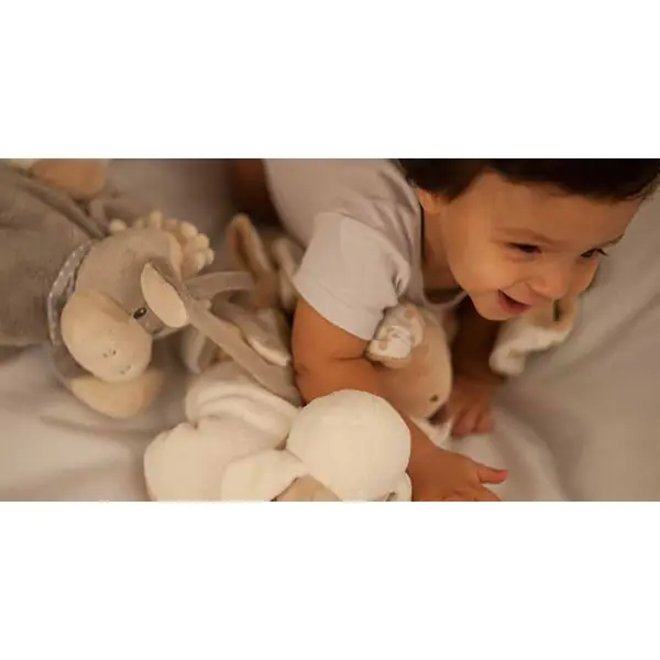 Мягкие игрушки Nattou Cri-Cris Наттоу Кри Крис Cappuccino Кролик, Овечка, Ослик 211086 фото 5