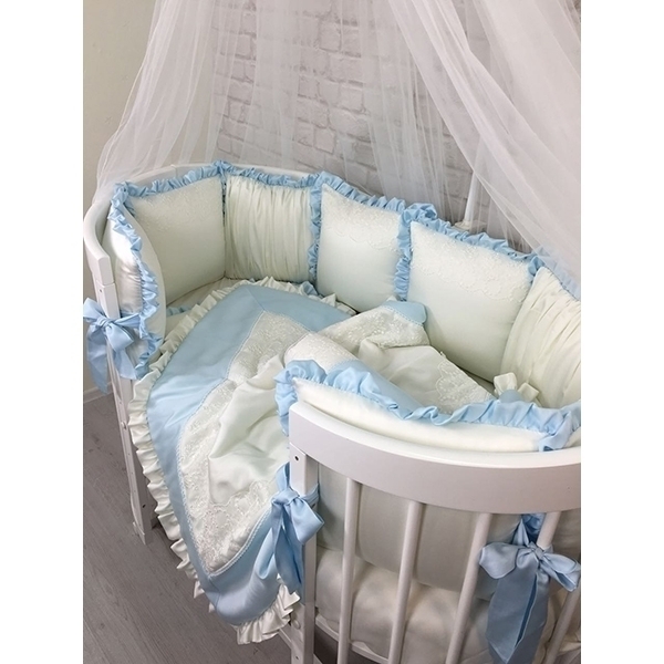 Комплект постели для круглой и овальной кроватки Marele Эльбрус 460259-ов, 20 предметов фото 2