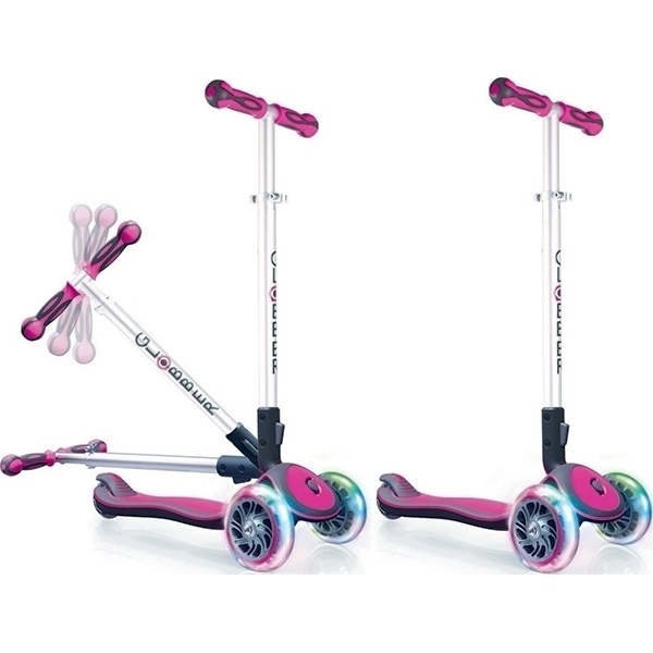 Трехколесный самокат Globber Elite SL My Free Fold Up 445 со светящимися колесами фото 1